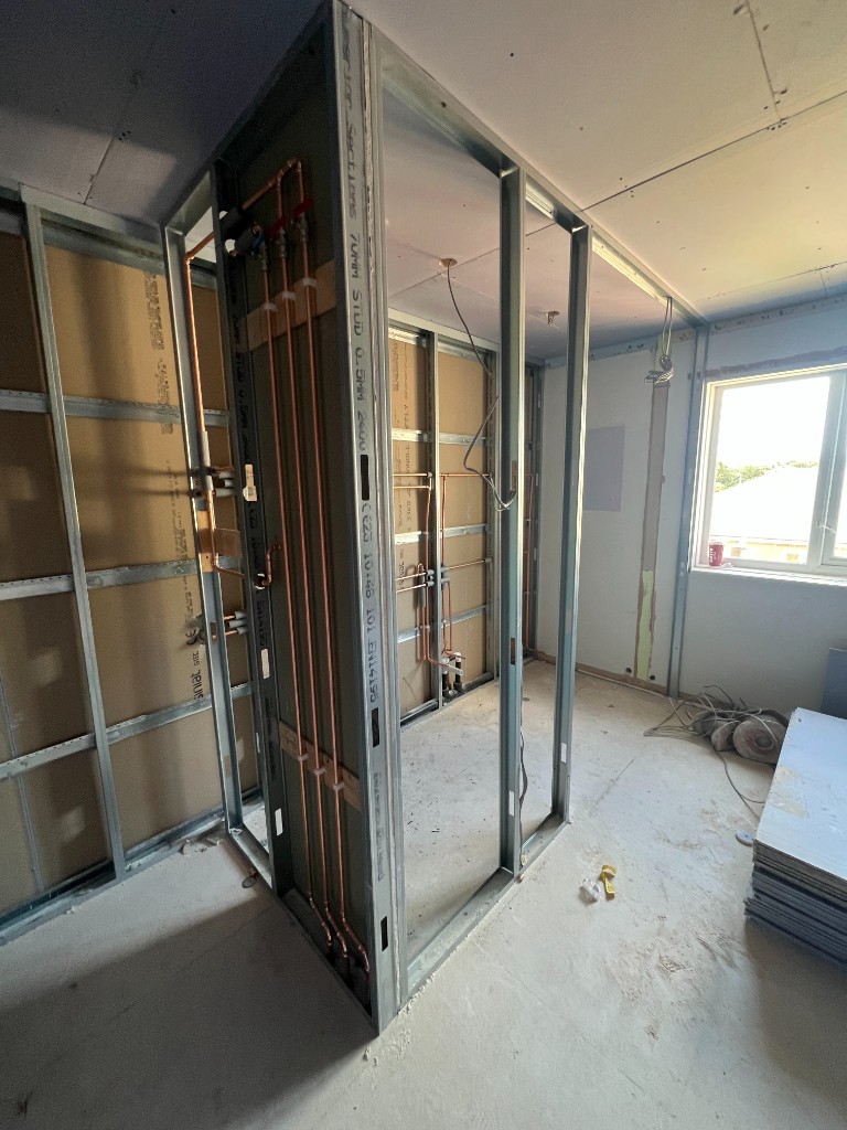 Bathroom plumbing and pipework installation