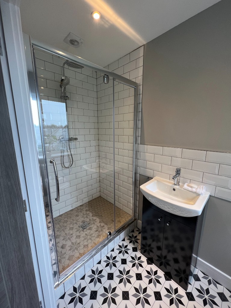 Completed modern bathroom installation